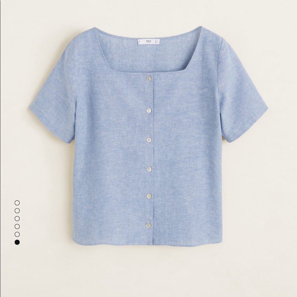Mango linen-blouse olivia size 4